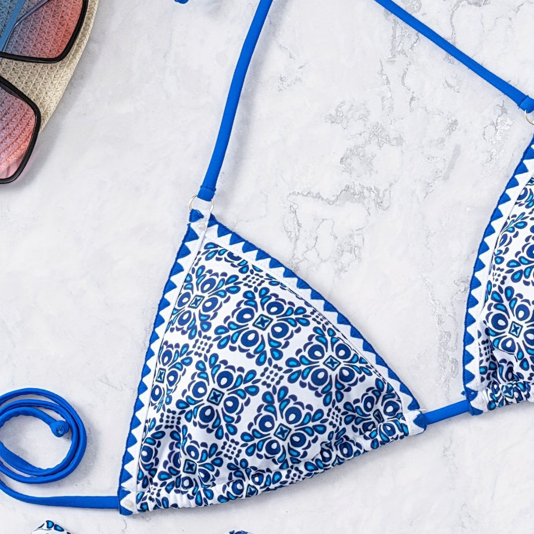 Dame triangel-bikini med legende knude-design Skovae