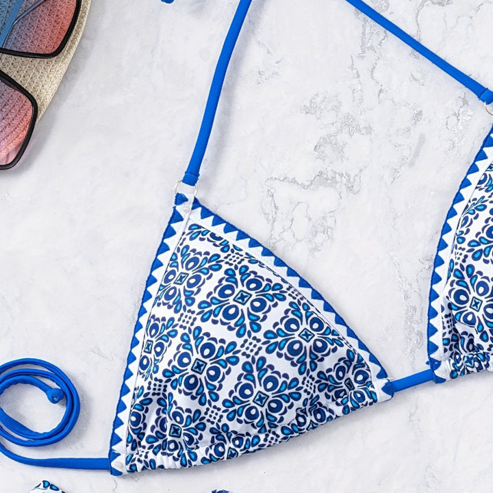 Dame triangel-bikini med legende knude-design Skovae