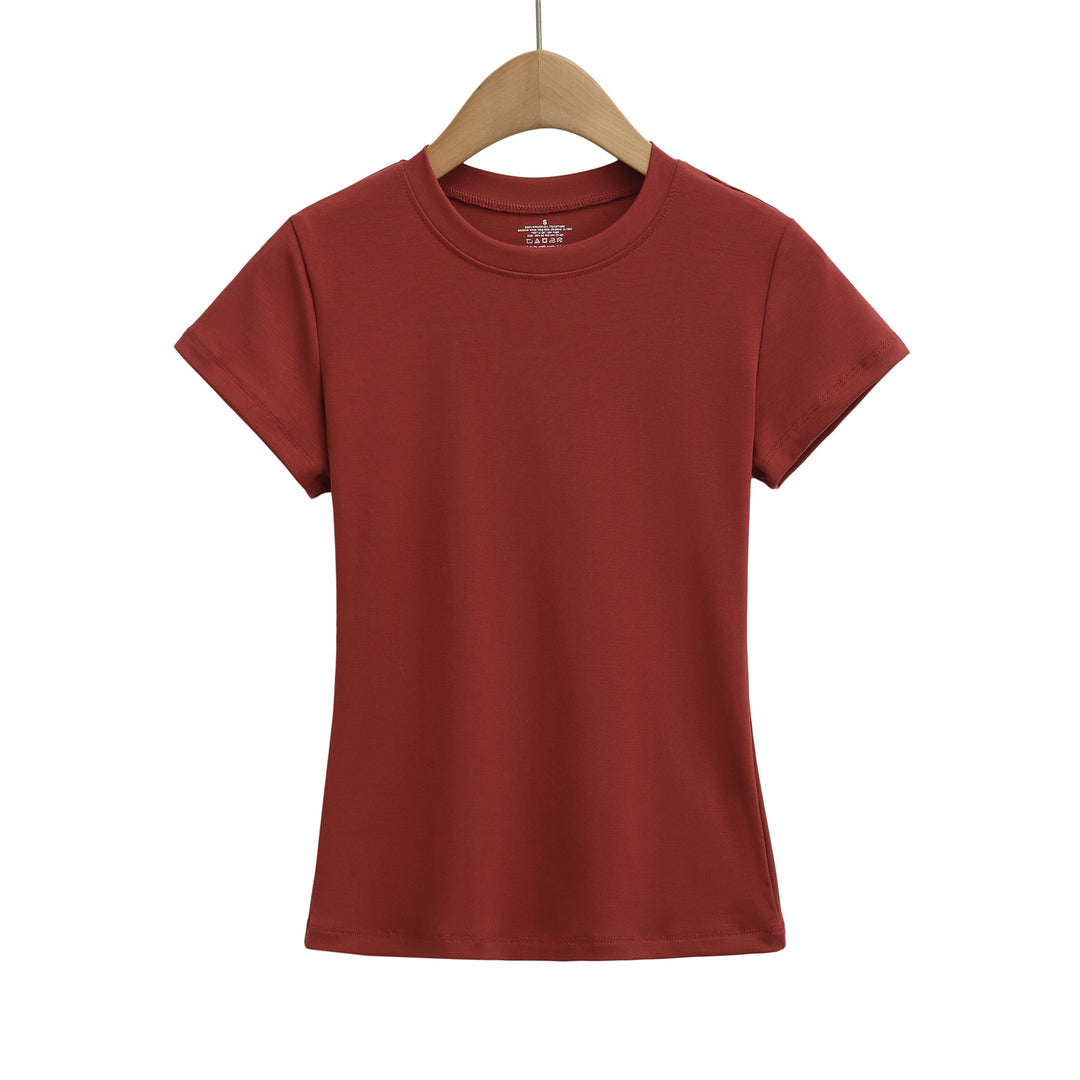 Dame klassisk Rundhals T-shirt lavet af blødt bomuldsstof Stilla