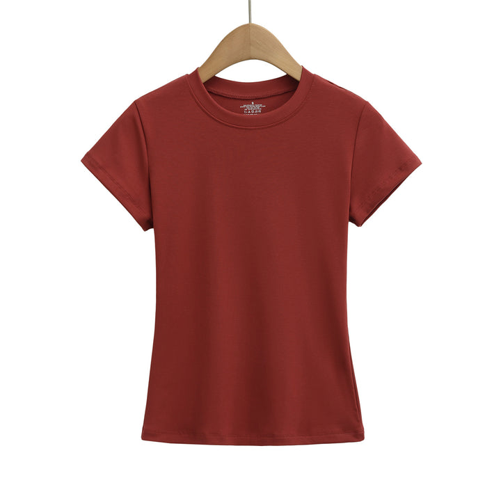Dame klassisk Rundhals T-shirt lavet af blødt bomuldsstof Stilla