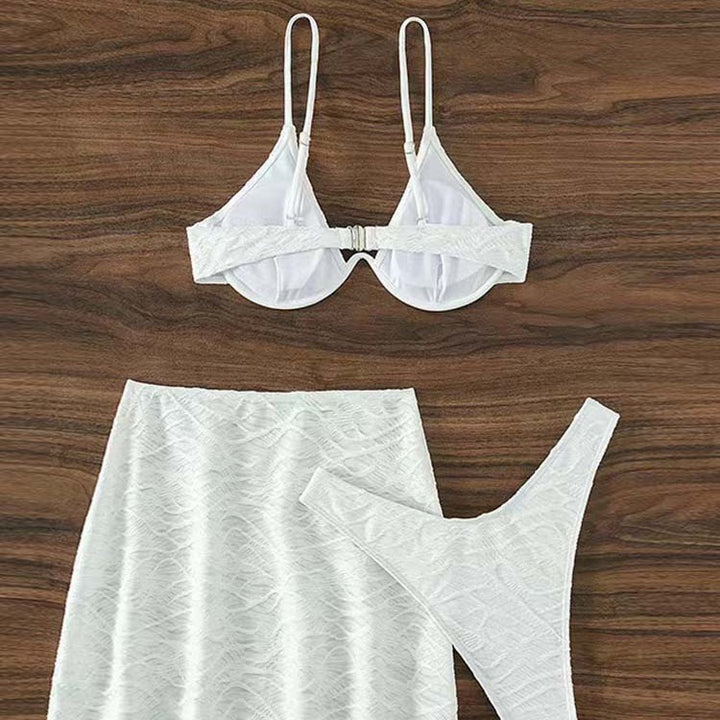 Dame Tekstureret Blonde Bikini Sæt Stilla