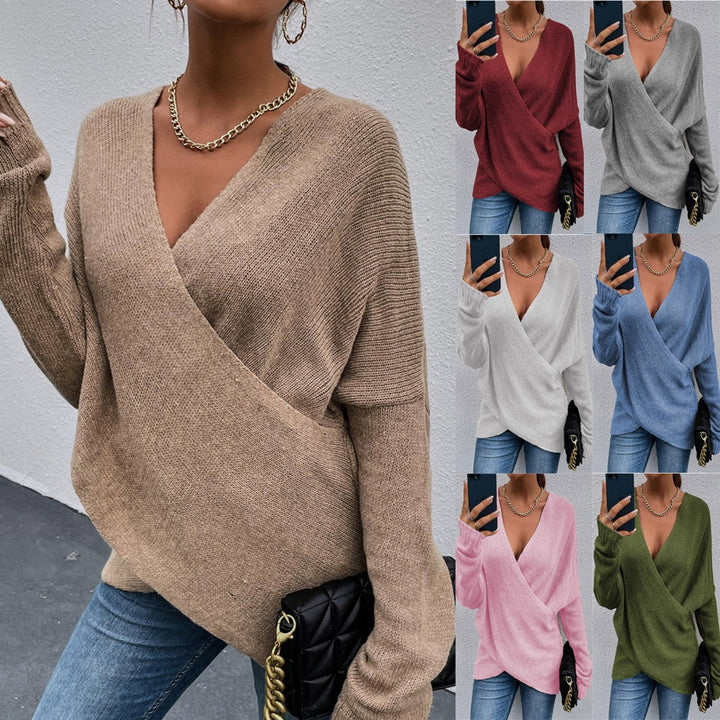 Kvinders afslappede V-hals sweater Stilla