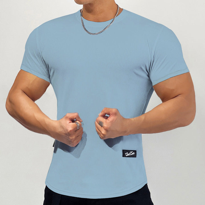 Herrer Sporty kompressions-T-shirt med struktureret design Stilla