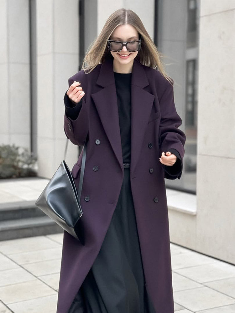 Dame Oversized Trenchcoat med lange ærmer og moderne snit Stilla