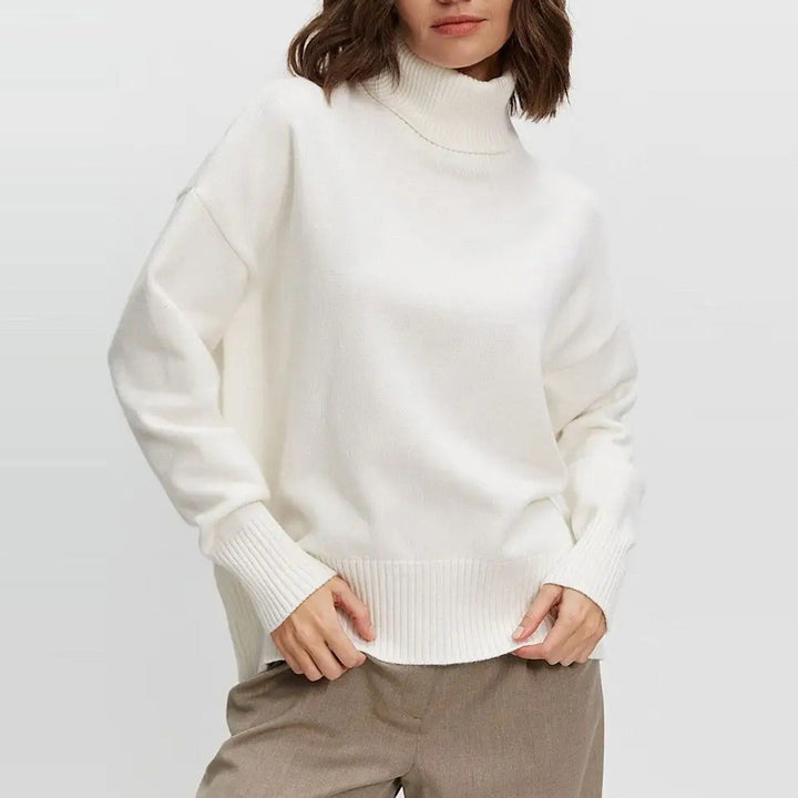 Kvinders hyggelige turtleneck sweater med oversized pasform Stilla