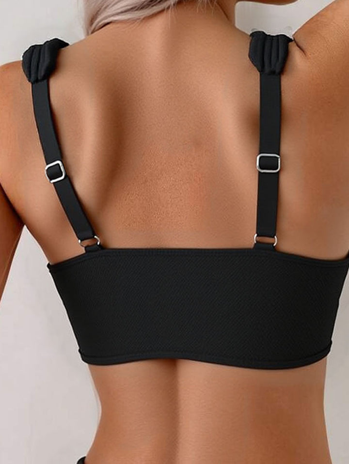 Dame bandeau bikini med brede stropper Skovae