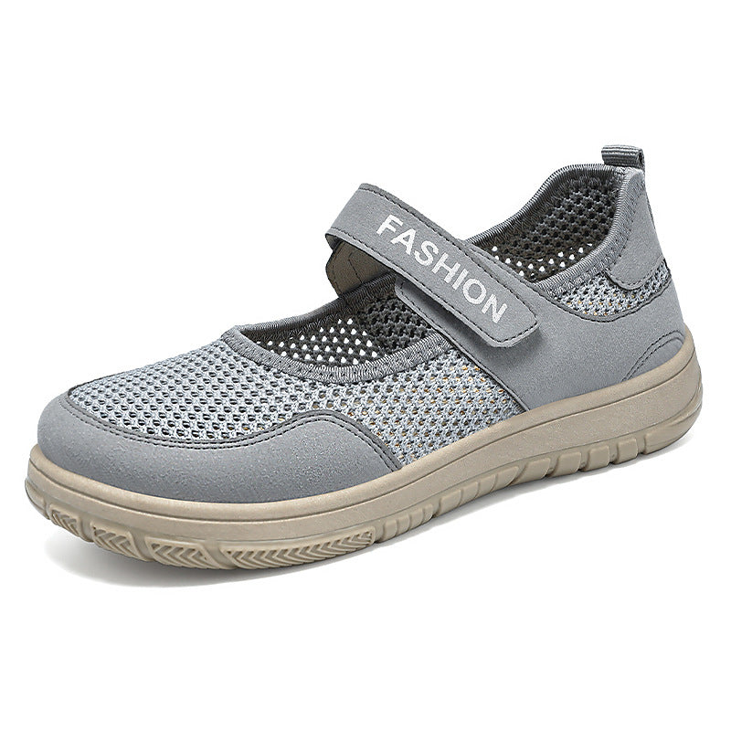 Dame Komfortable Sneakers med justerbar velcrolukning og åndbar netoverflade Stilla