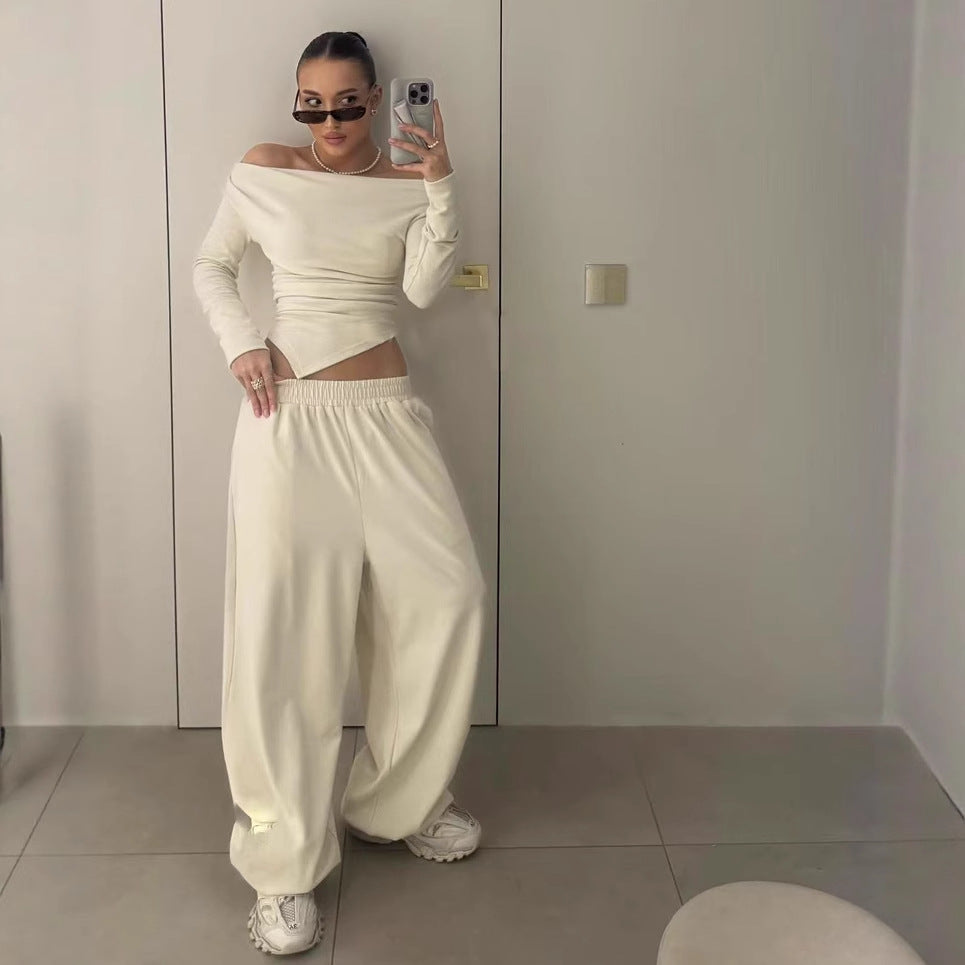 Dame Off-Shoulder Overdel med innovativt snit Stilla