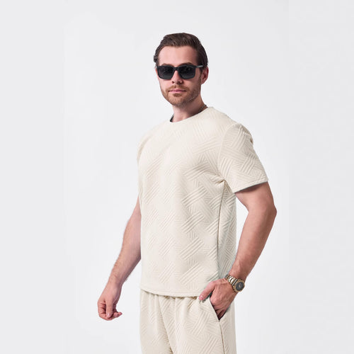 Herrer afslappet premium T-shirt med struktureret design og høj bærekomfort Stilla