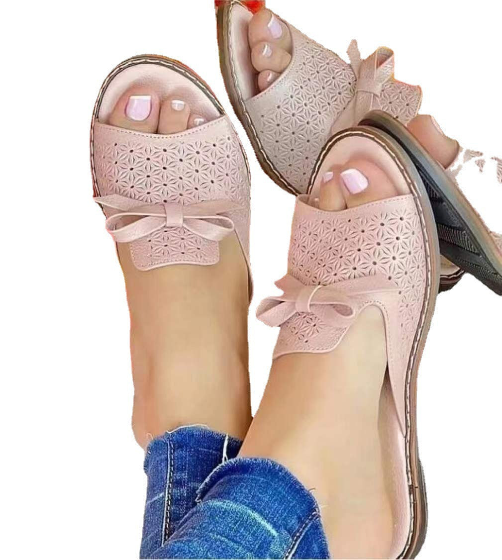 Dame Slip-On Sandaler med blomsterdesign og komfortabelt fodseng Stilla