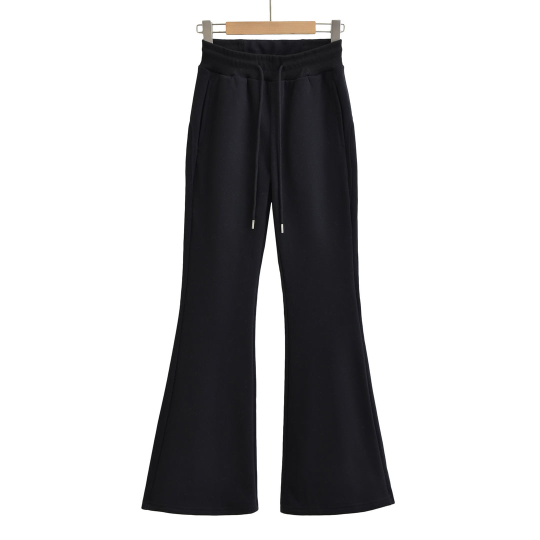 Dame Sporty Flared-Leggings med elastisk talje og praktiske lommer Stilla