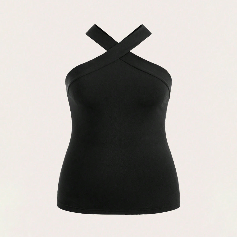 Damer Crop-Top med smart krydsudskæring og tætsiddende snit Skovae