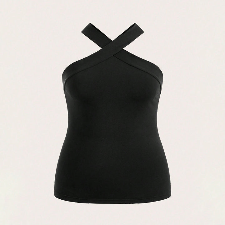 Damer Crop-Top med smart krydsudskæring og tætsiddende snit Skovae