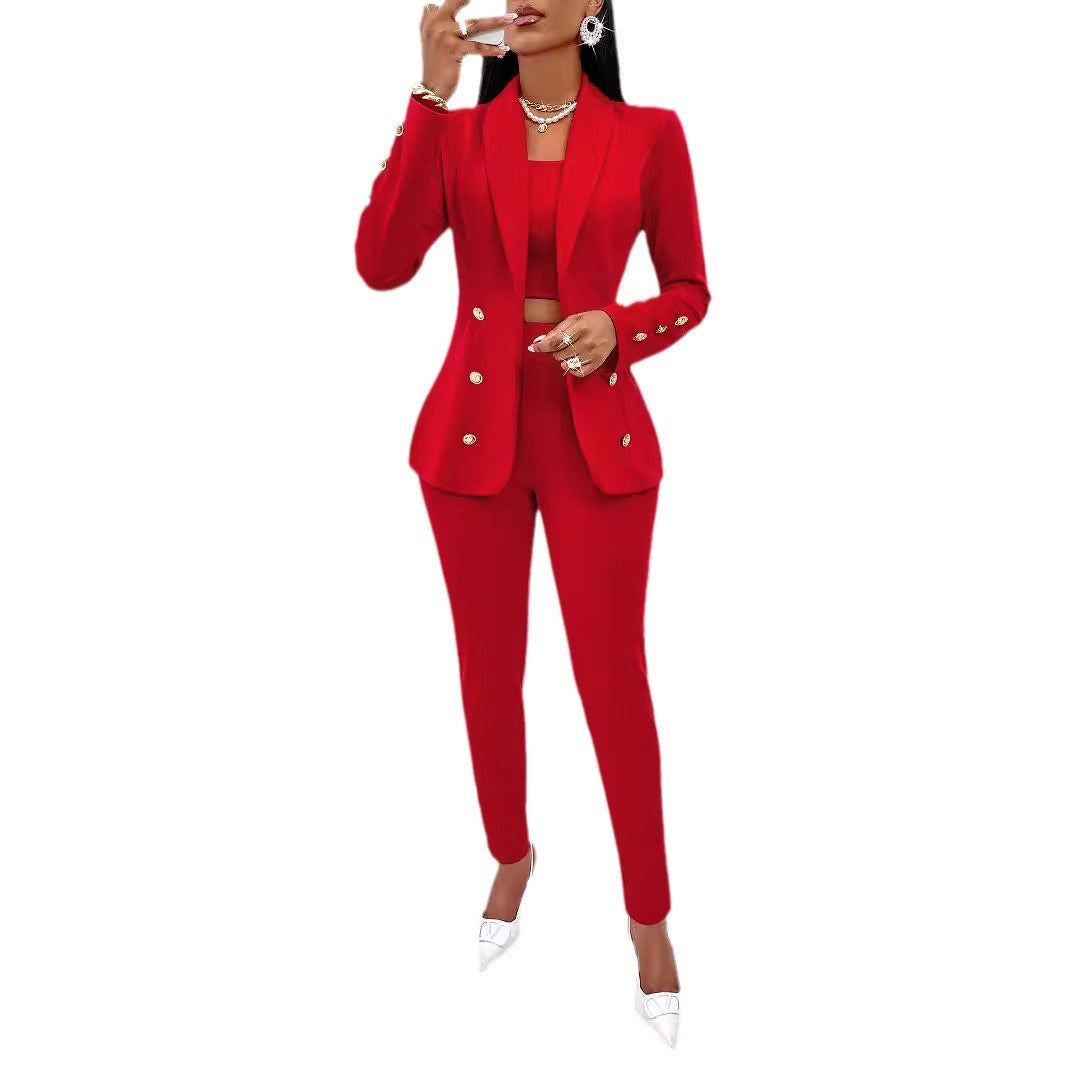 Damer Elegant Blazer Bukser Kombination Stilla