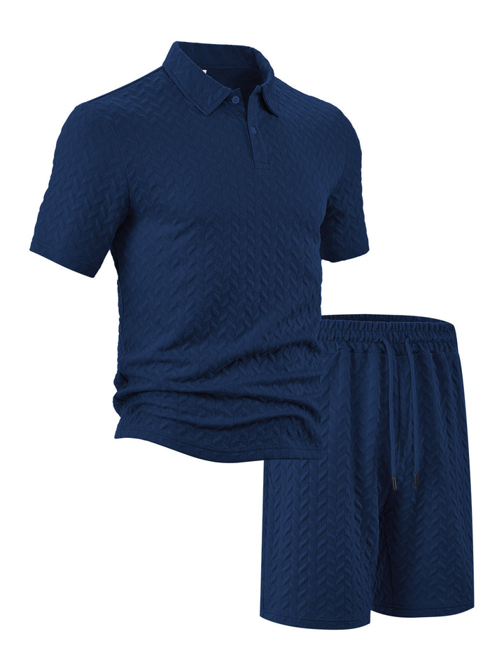 Herrer fritids polo og shorts sæt Stilla