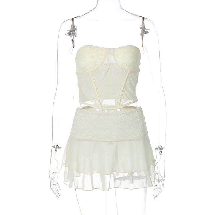Dame Sexy Spidskjole med raffineret Bustier-oberdel og svajende Skørt Stilla