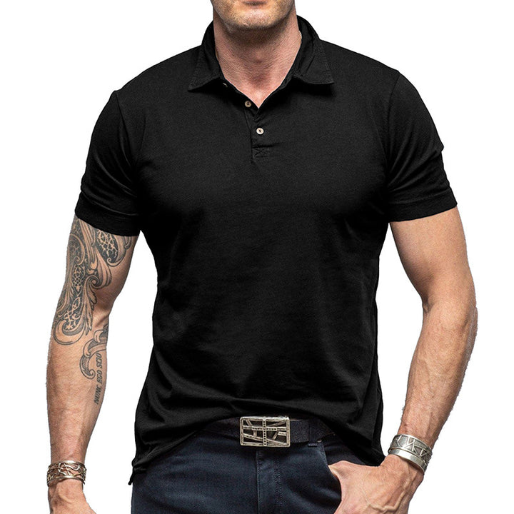 Herrer polo t-shirt med sportslig snit og åndbart bomuld Stilla