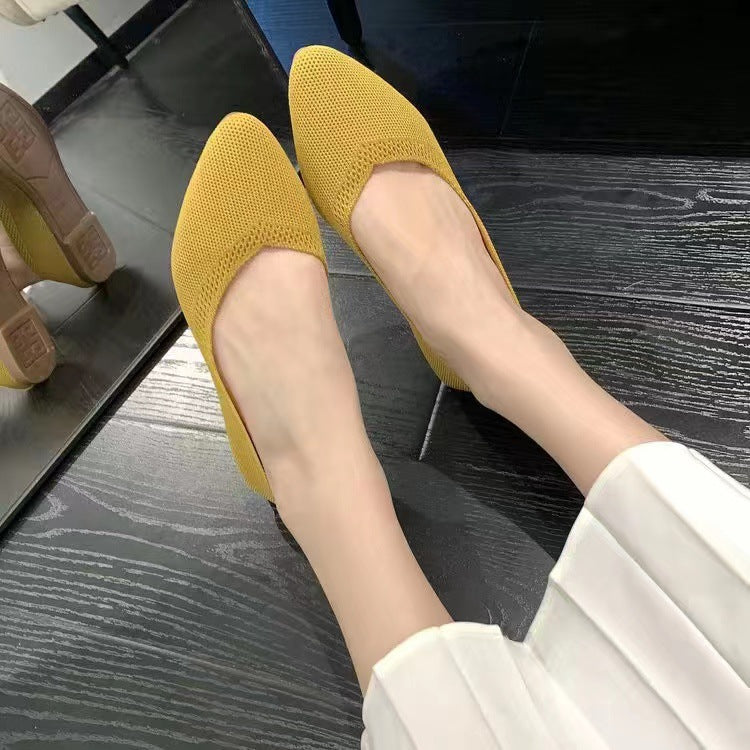 Damer Åndbare Strikspitze Ballerinas Stilla