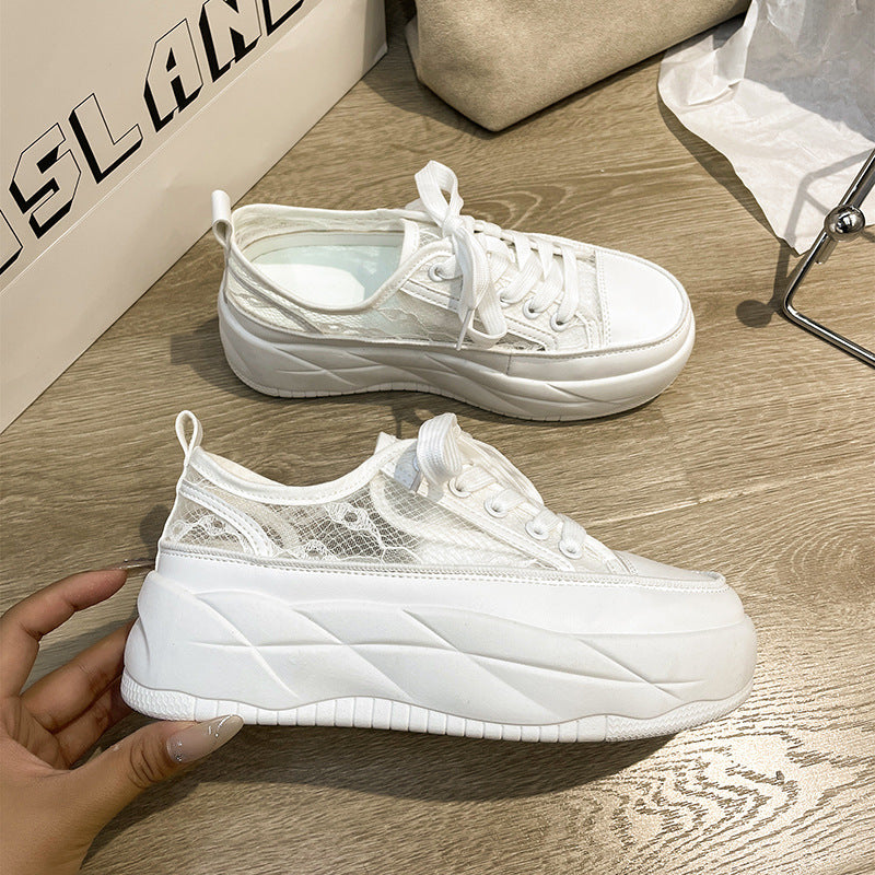 Dame Plateausneakers med gennemsigtigt netdesign Stilla