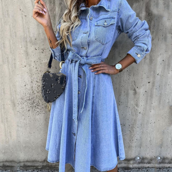 Dame Denim Kjole Stilla