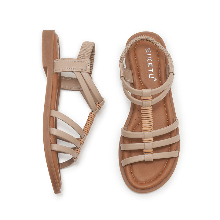 Dame sandaler med ergonomisk fodseng og elastiske remme Stilla