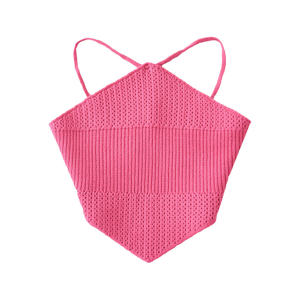 Dame tanktop med stilfuldt netdesign og fashionable volangdetaljer Stilla