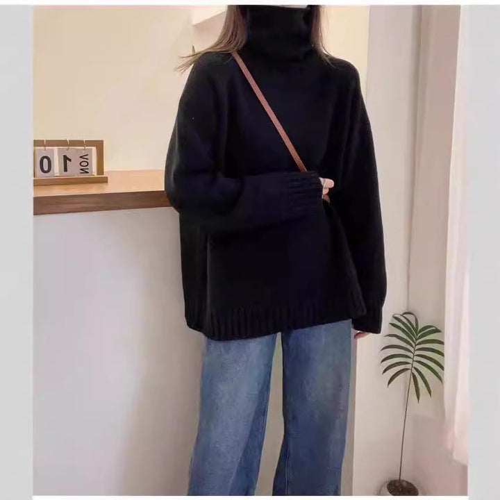 Kvinders oversized turtleneck sweater lavet af høj-kvalitets strik Stilla
