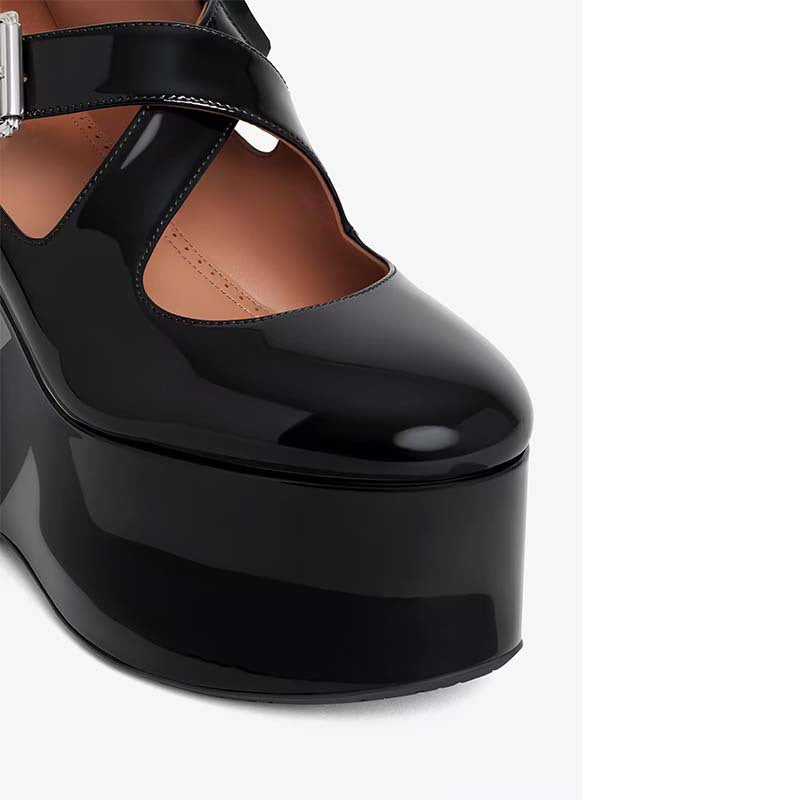 Femme Elegante Plateau Mary Jane Højhælede Sko med smart Spændedetalje Stilla