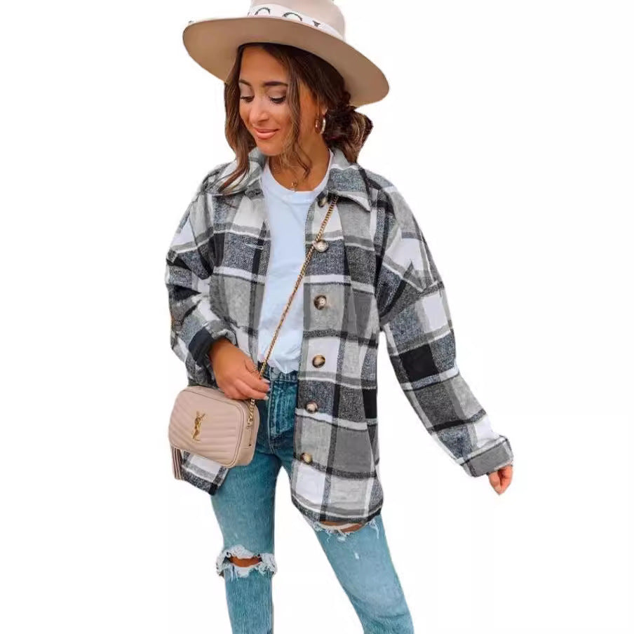 Dame oversized ternet bluse Stilla