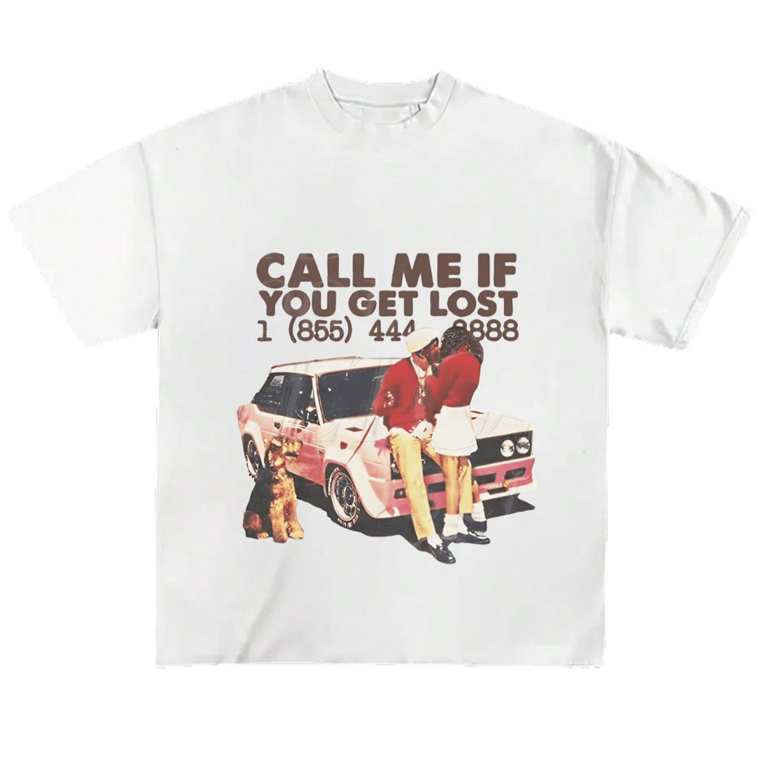 Dame grafik T-shirt med nostalgisk bil-design og fræk tekst Skovae