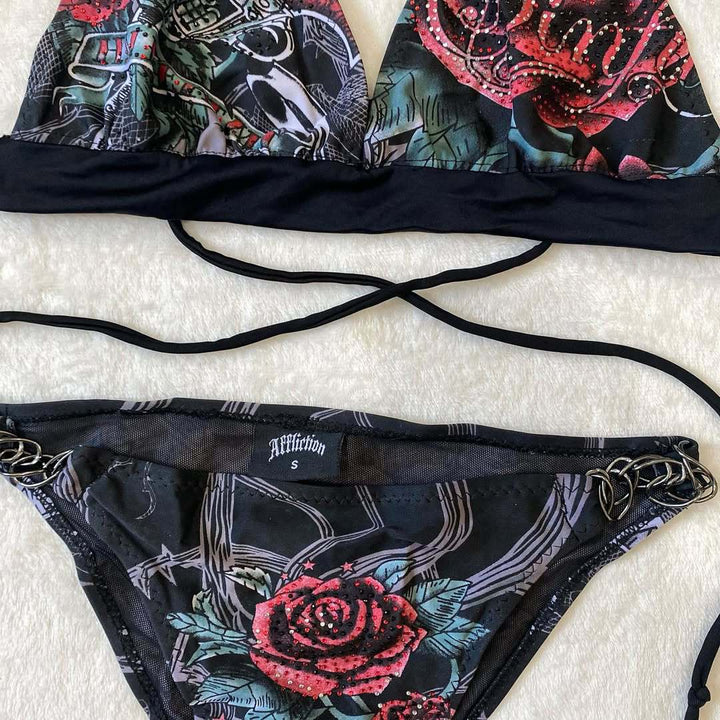 Dame bikini-sæt med unik grafisk design Skovae