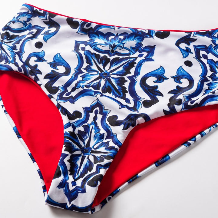 Dame elegant badedragt med ruffle detaljer og matchende maxikjole Skovae