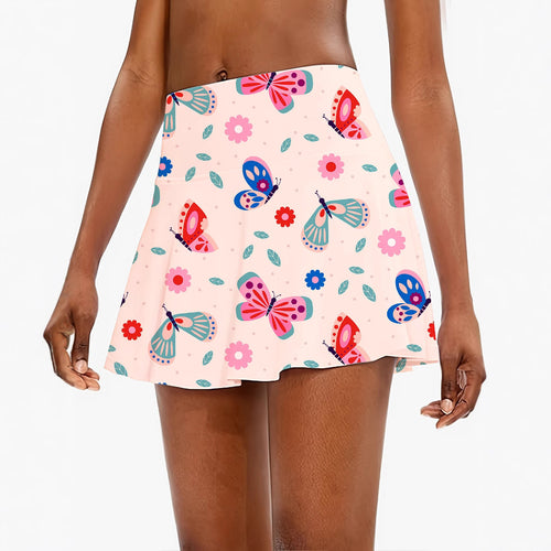 Femme Performance Sommerfugletryk Skort Stilla