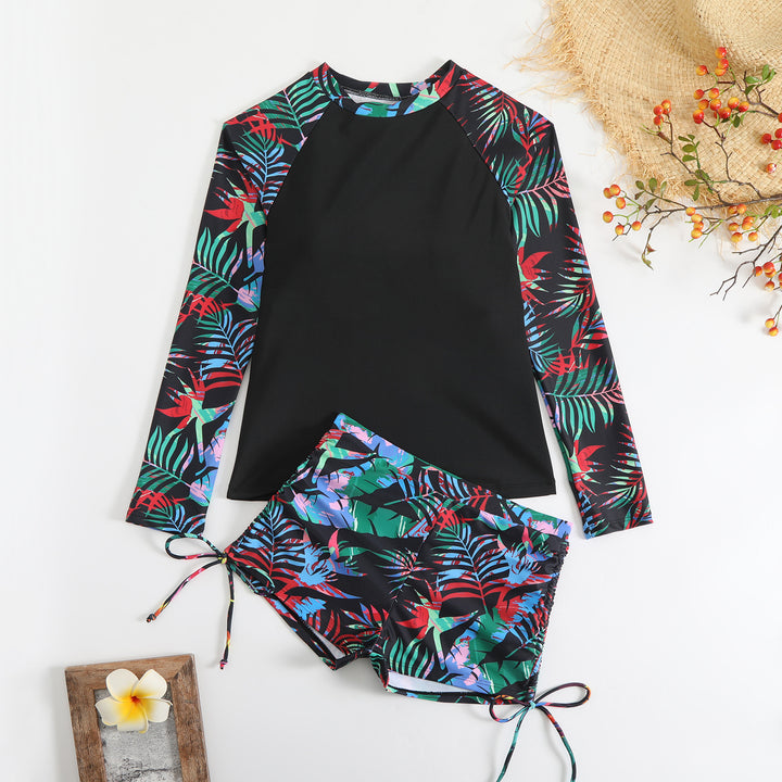 Dame UV-beskyttelses Rashguard med shorts Skovae