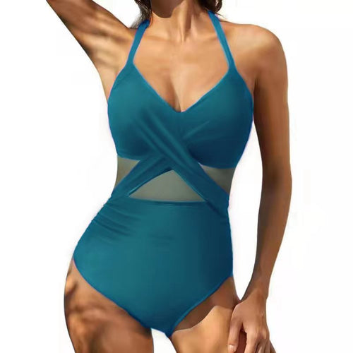 Dame Sporty One-Piece med innovativt Cross-Over-Design Stilla