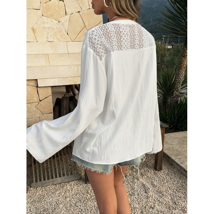 Damen Lässiges Oversized-Hemd mit Knopfdetail Skovae