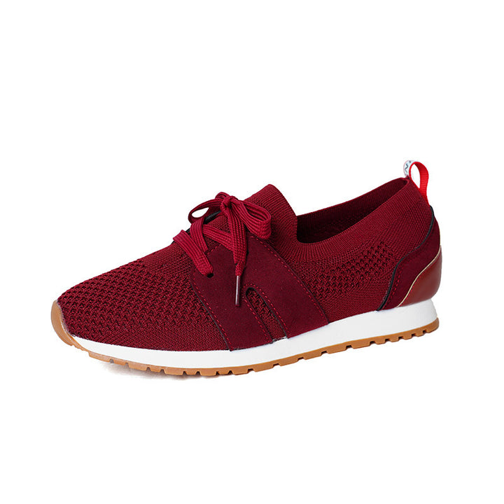 Dame Sporty Sneakers med åndbart strikoverdel og elastiske accenter Stilla