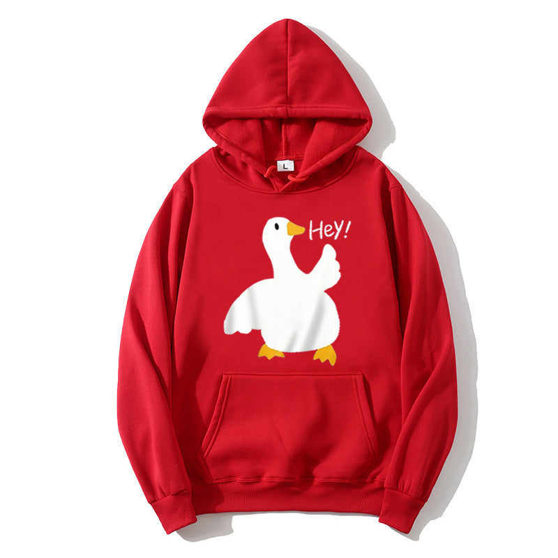 Dame hoodie med legende andemotiv Skovae