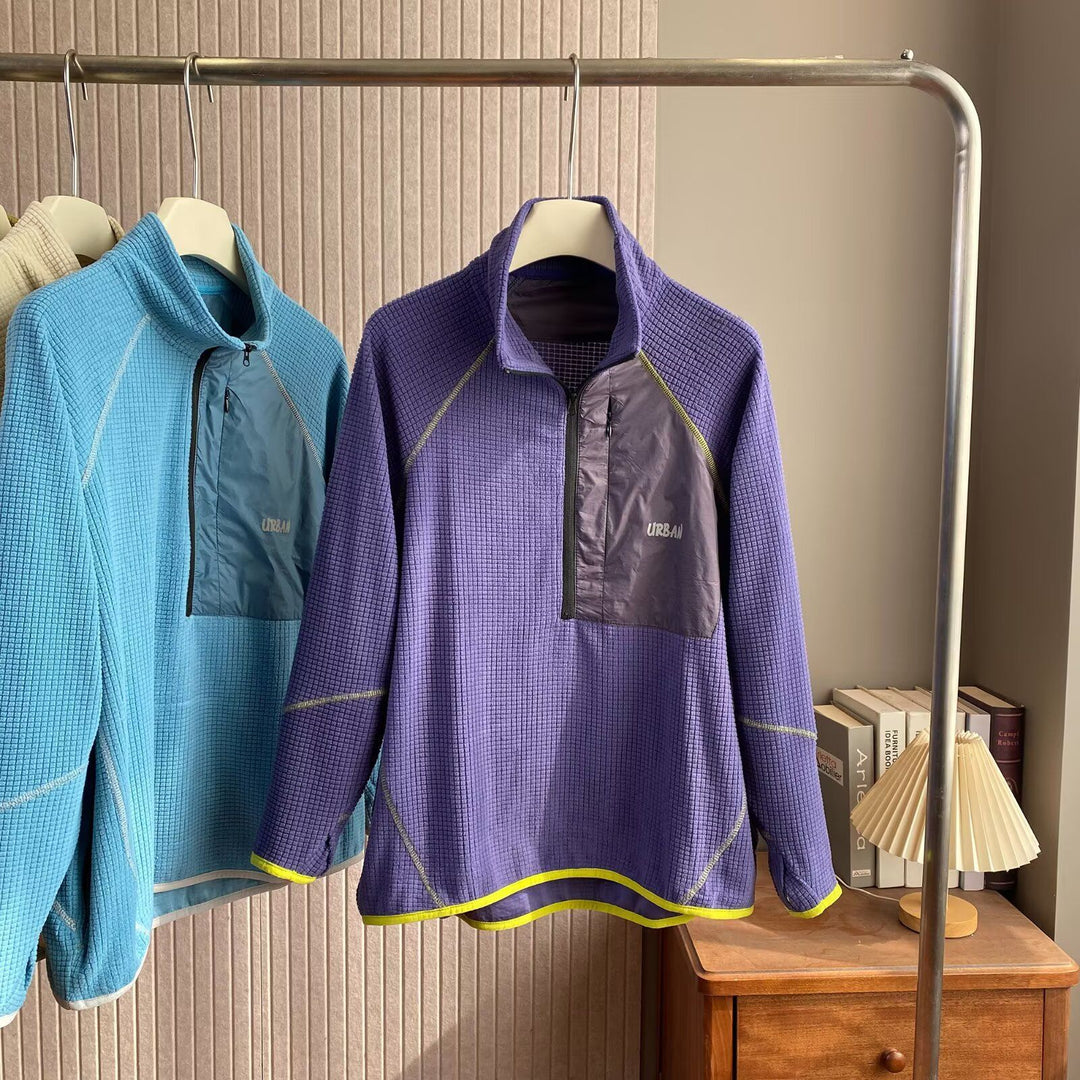 Kvinders funktionelle fleece pullover med kort lynlås foran Stilla