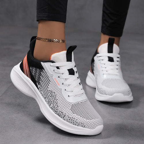 Dame nan federlette strik-gang-sneakers med anatomisk rullebund og ultra blød komfort indersål Skovae