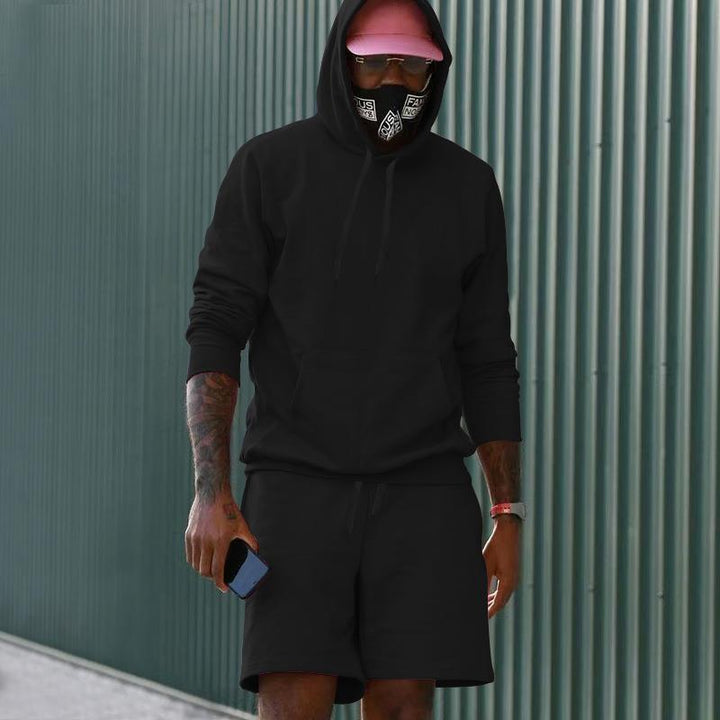 Herrer sporty hoodie og shorts sæt Stilla