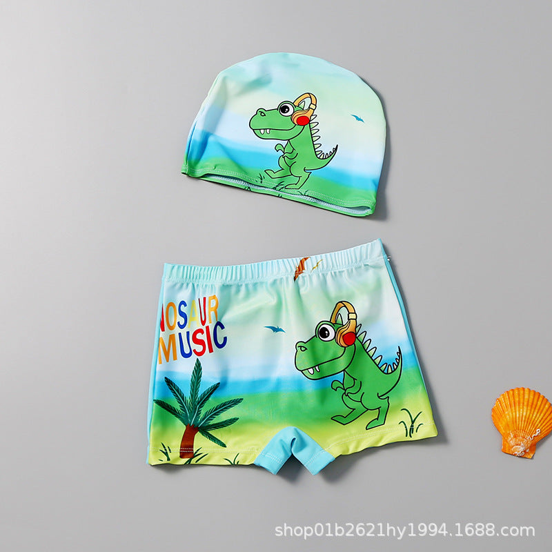 Drenge svømmetøjssæt med glad dinosaurermotiv Skovae