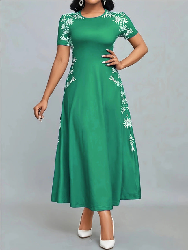 Dame Elegant Maxikjole med florale broderier Skovae