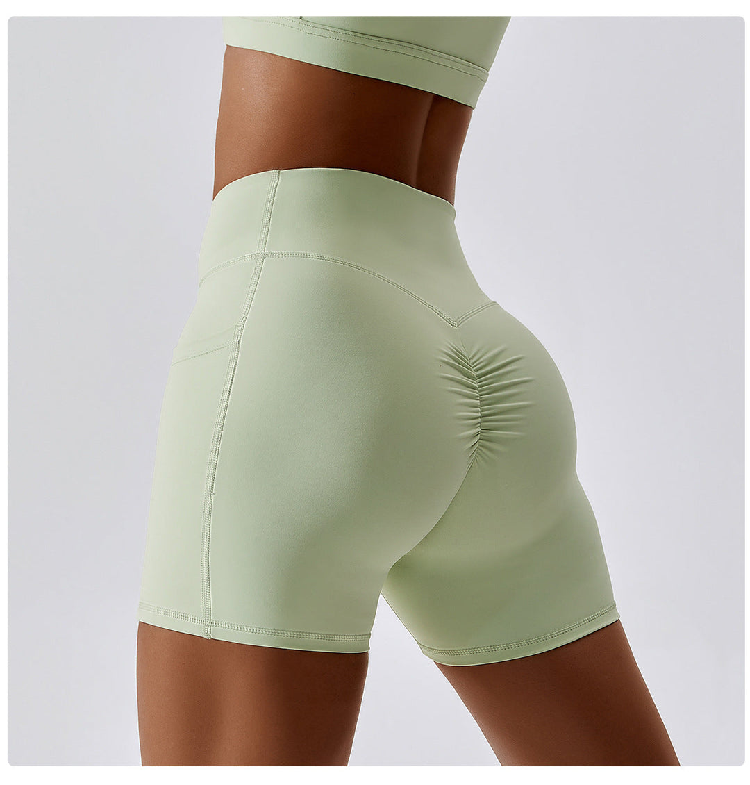 Stilla | Drying Nude Feel Yoga Shorts Hip Lifting Pocket Løbe Træningsshorts Til Kvinder