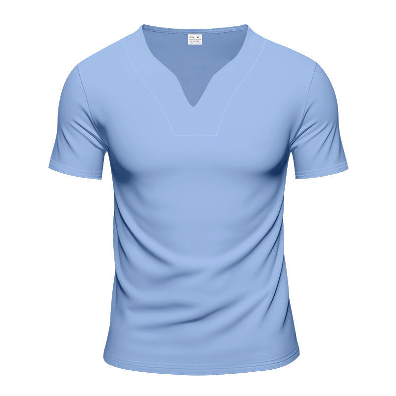 Herrer nan V-hals sporttrøje med ergonomiske formsyninger og elastisk jersey Skovae