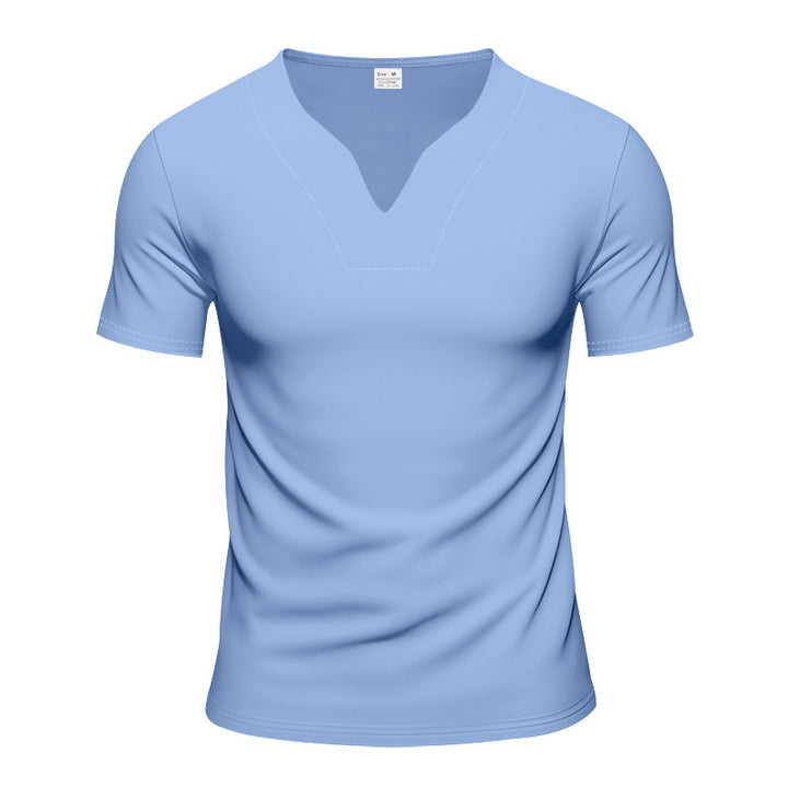 Herrer nan V-hals sporttrøje med ergonomiske formsyninger og elastisk jersey Skovae