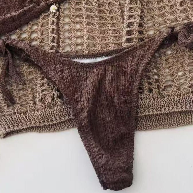 Dame bikini sæt med gennemsigtig overlayer Skovae