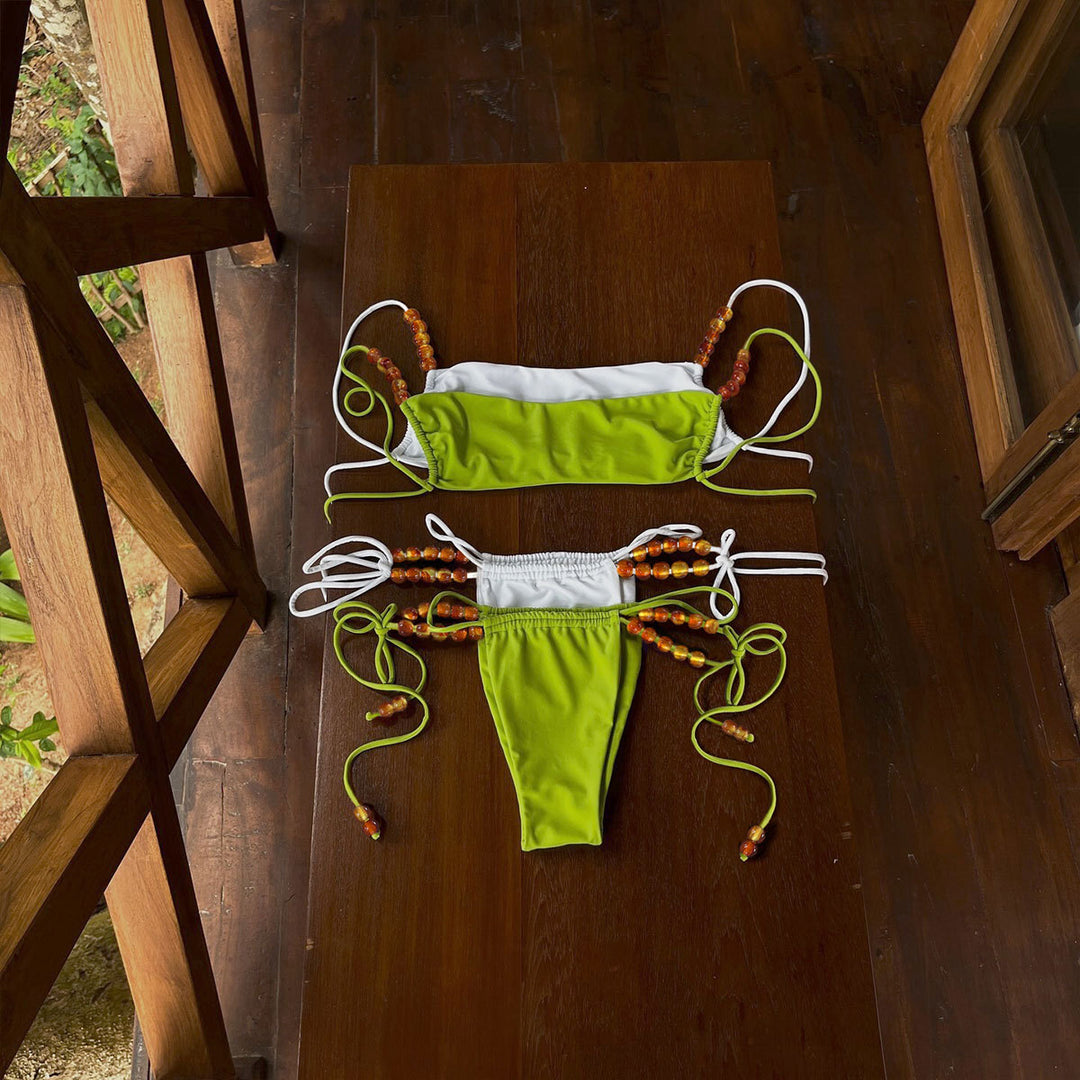 Damer Bikini sæt med justerbare bånd og behagelige snørebåndsdetaljer Stilla