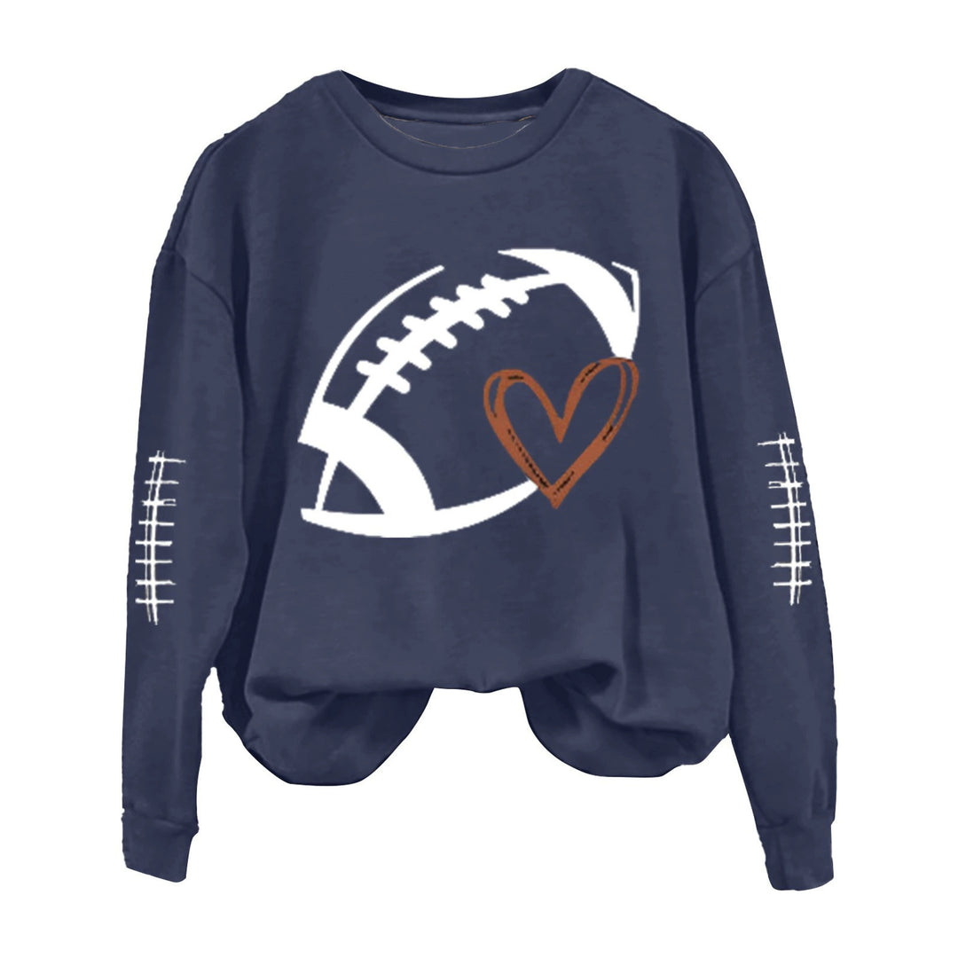 Kvinders sweatshirt med sporty fodboldmotiv og afslappet pasform Stilla