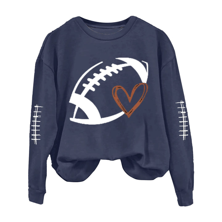 Kvinders sweatshirt med sporty fodboldmotiv og afslappet pasform Stilla